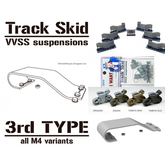 1/35 M4 Sherman Track Skids 3rd Type 1/35 M4 Sherman Track Skids 3rd Type