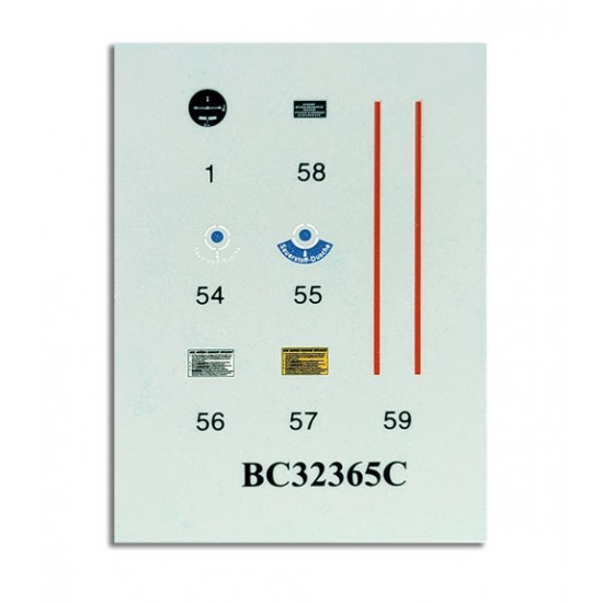 Decals for 1/32 Messerschmitt Bf-109G Cockpit Stencils, Placards with Instrument Panel Decals for 1/32 Messerschmitt Bf-109G Cockpit Stencils, Placards with Instrument Panel