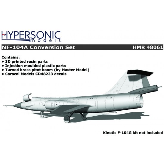 1/48 Lockheed NF-104A Conversion Set for Kinetic F-104G kit 1/48 Lockheed NF-104A Conversion Set for Kinetic F-104G kit