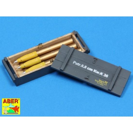 1/16 8.8cm Tiger I High-Explosive Ammo with Box 1/16 8.8cm Tiger I High-Explosive Ammo with Box