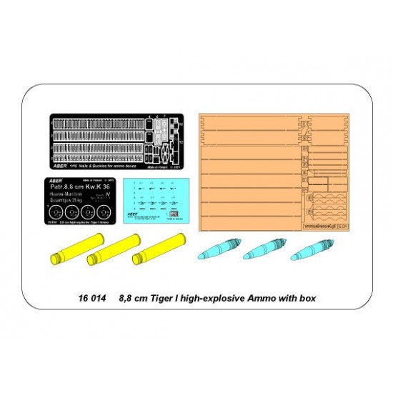 1/16 8.8cm Tiger I High-Explosive Ammo with Box 1/16 8.8cm Tiger I High-Explosive Ammo with Box