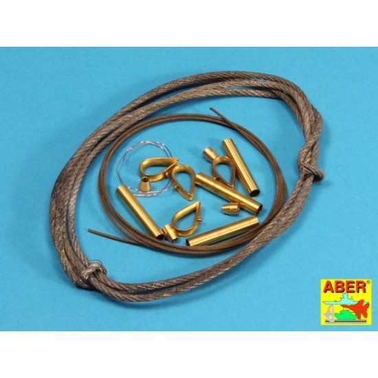 1/16 Tow Cables & Track Cable with Brackets for Tiger I, King Tiger & Panther kits 1/16 Tow Cables & Track Cable with Brackets for Tiger I, King Tiger & Panther kits
