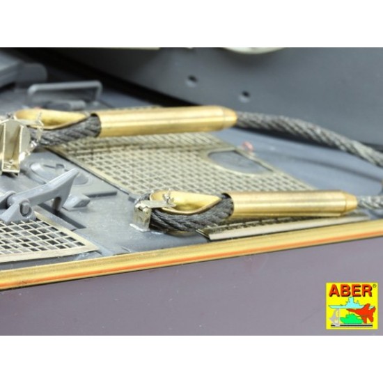 1/16 Tow Cables & Track Cable with Brackets for Tiger I, King Tiger & Panther kits 1/16 Tow Cables & Track Cable with Brackets for Tiger I, King Tiger & Panther kits