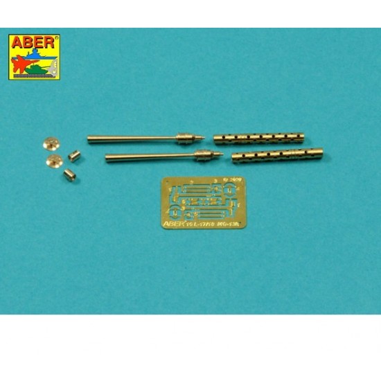1/16 German PzKpfw. I Ausf. A/B MG13k (short) Gun Barrels (2pcs) for Takom Models 1/16 German PzKpfw. I Ausf. A/B MG13k (short) Gun Barrels (2pcs) for Takom Models