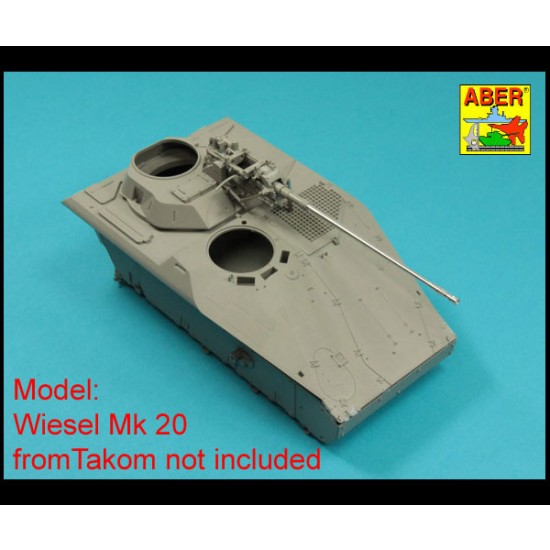 1/16 German Wiesel/Luchs/Marder I 20mm RH202 MK 20 DM Chain Gun Barrel for Takom kits 1/16 German Wiesel/Luchs/Marder I 20mm RH202 MK 20 DM Chain Gun Barrel for Takom kits