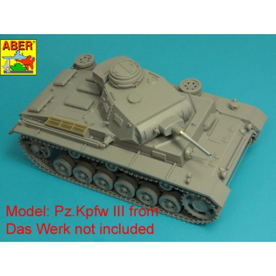 1/16 German PzKpfw.III Ausf.G/H/J Early Gun Barrel 50mm KwK 38L/42 1/16 German PzKpfw.III Ausf.G/H/J Early Gun Barrel 50mm KwK 38L/42
