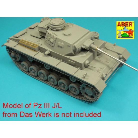 1/16 PzKpfw.III Ausf.J Late/L/M Gun Barrel 50mm KwK 39 L/60 for Das Werk/Heller kits 1/16 PzKpfw.III Ausf.J Late/L/M Gun Barrel 50mm KwK 39 L/60 for Das Werk/Heller kits