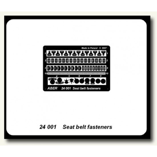 1/24 Seat Belt Fasteners for general use 1/24 Seat Belt Fasteners for general use