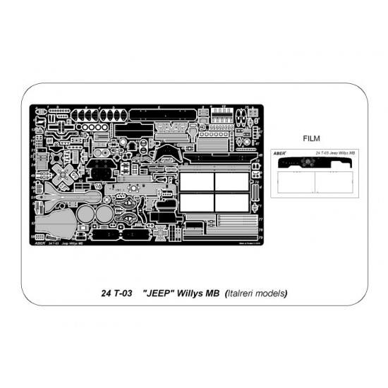 1/24 Jeep Willys MB Detail Set for Italeri kits 1/24 Jeep Willys MB Detail Set for Italeri kits