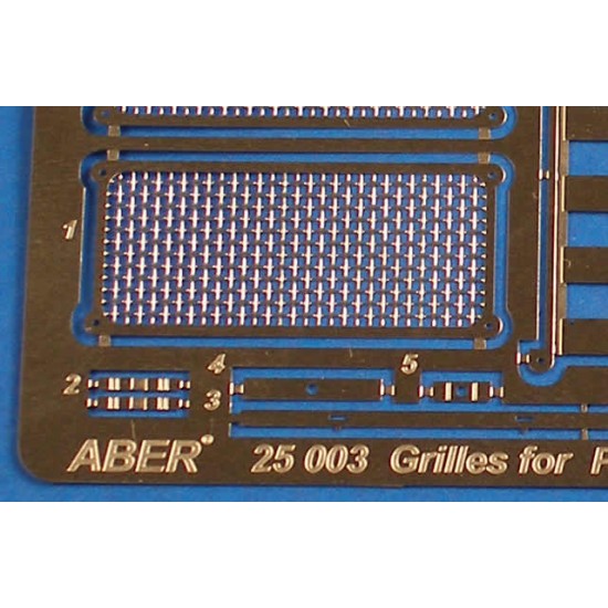 1/25 SdKfz.171 Panther, Ausf.G (Late model) Grilles for Academy kit 1/25 SdKfz.171 Panther, Ausf.G (Late model) Grilles for Academy kit