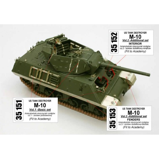 1/35 US Tank Destroyer M-10 Vol.1 Basic set for Academy kit 1/35 US Tank Destroyer M-10 Vol.1 Basic set for Academy kit