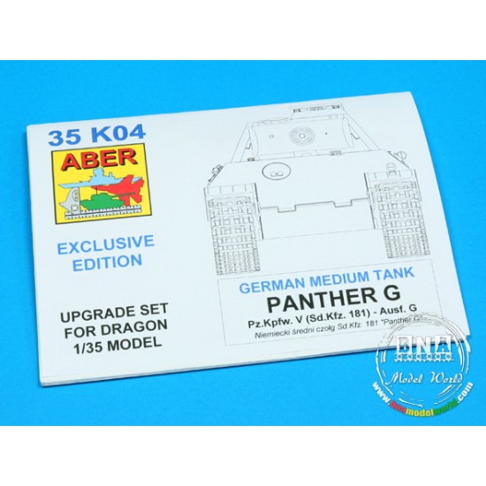 Upgrade Set for 1/35 German Panzer V Ausf.G SdKfz.171 Panther for Dragon kit Upgrade Set for 1/35 German Panzer V Ausf.G SdKfz.171 Panther for Dragon kit