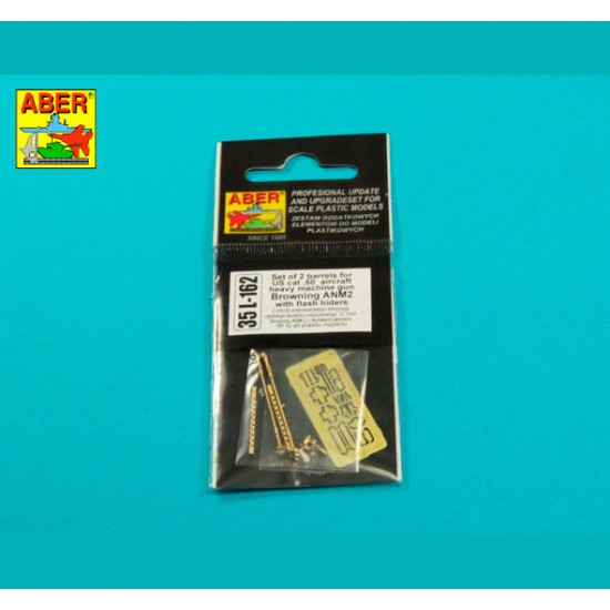 1/35 US .50 cal Aircraft Heavy Machine Gun Browning ANM2 Barrels w/Flash Hiders (2 sets) 1/35 US .50 cal Aircraft Heavy Machine Gun Browning ANM2 Barrels w/Flash Hiders (2 sets)