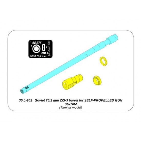 1/35 Soviet 76.2mm ZiS-3 Barrel for Self-Propelled Gun SU-76M for Tamiya kit 1/35 Soviet 76.2mm ZiS-3 Barrel for Self-Propelled Gun SU-76M for Tamiya kit