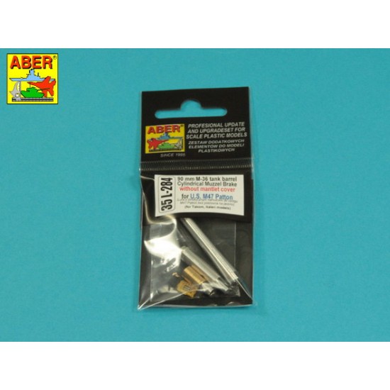 1/35 M47 Patton 90mm M-36 Barrel Cyrindrical Muzzle Brake for Takom/Italeri kits 1/35 M47 Patton 90mm M-36 Barrel Cyrindrical Muzzle Brake for Takom/Italeri kits