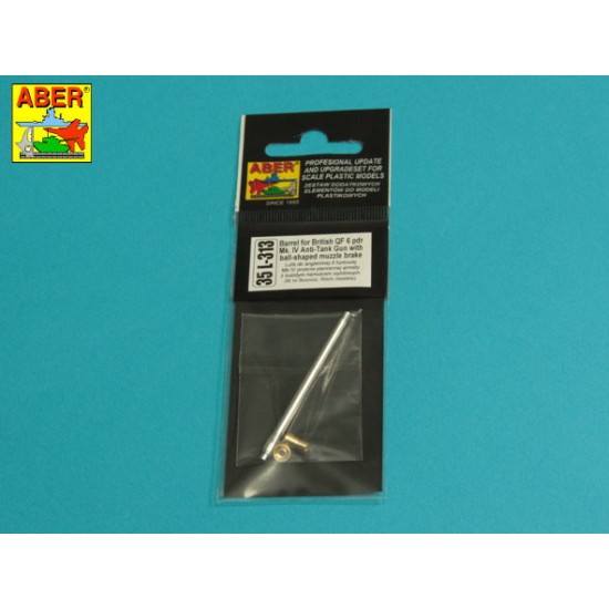 1/35 6 pdr Mk.IV (57mm) A/T Gun Barrel for w/Ball Muzzle Brake 1/35 6 pdr Mk.IV (57mm) A/T Gun Barrel for w/Ball Muzzle Brake