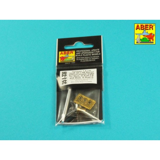 1/35 StuG.III Ausf F/8-G & StuG.IV 75mm Barrel without Muzzle Brake 1/35 StuG.III Ausf F/8-G & StuG.IV 75mm Barrel without Muzzle Brake