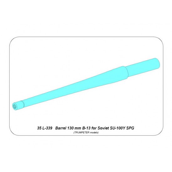 1/35 Soviet SU-100Y SPG 130mm B-13 Gun Barrel for Trumpeter kits 1/35 Soviet SU-100Y SPG 130mm B-13 Gun Barrel for Trumpeter kits