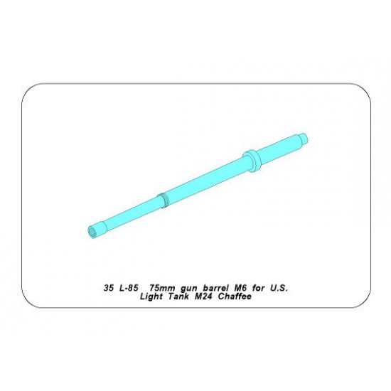 1/35 75mm Metal Gun Barrel for US Light Tank M24 Chaffee for Bronco kit 1/35 75mm Metal Gun Barrel for US Light Tank M24 Chaffee for Bronco kit