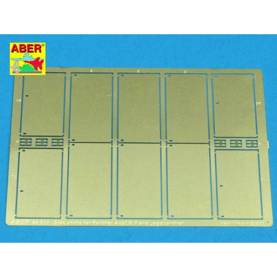 1/48 Panther Ausf.G & Jagdpanther Side Skirts set for Tamiya kit 1/48 Panther Ausf.G & Jagdpanther Side Skirts set for Tamiya kit