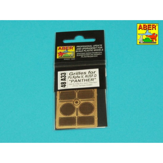 1/48 PzKpfw V Ausf.D Panther Grilles for Tamiya kits 1/48 PzKpfw V Ausf.D Panther Grilles for Tamiya kits