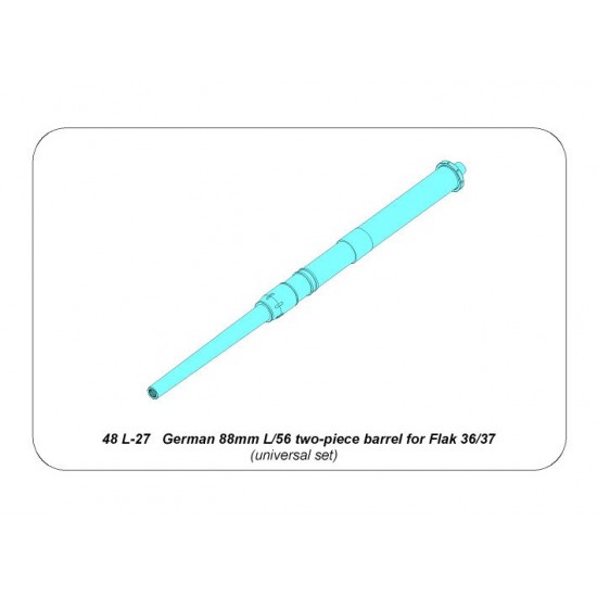1/48 German 88mm L/56 Barrel for Flak 36 / Flak 37 1/48 German 88mm L/56 Barrel for Flak 36 / Flak 37