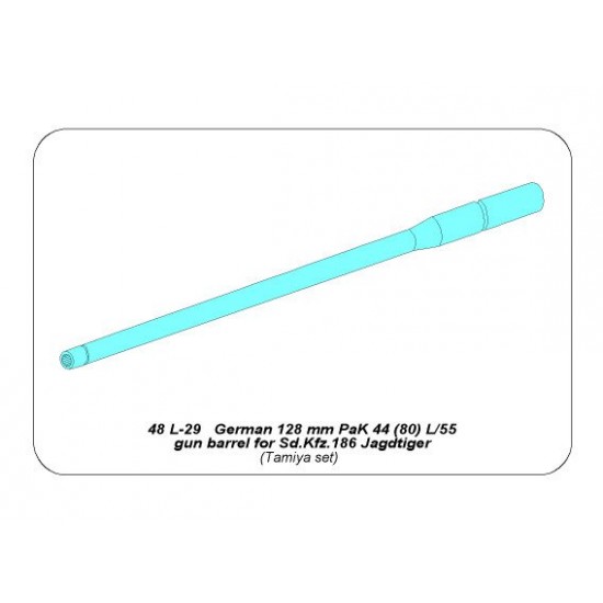 1/48 German 128mm PaK 44 (80) L/55 Gun Barrel for SdKfz.186 Jagdtiger for Tamiya kit 1/48 German 128mm PaK 44 (80) L/55 Gun Barrel for SdKfz.186 Jagdtiger for Tamiya kit