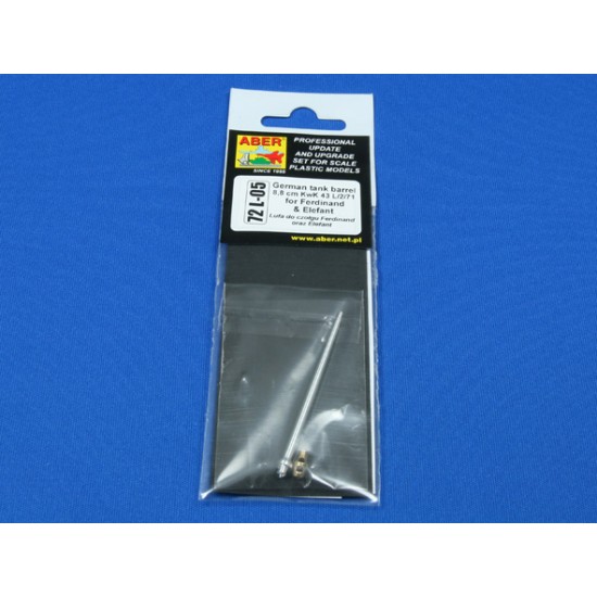 1/72 8.8cm Kwk43L/2/71 German Tank Barrel for Ferdinand/Elefant kit 1/72 8.8cm Kwk43L/2/71 German Tank Barrel for Ferdinand/Elefant kit