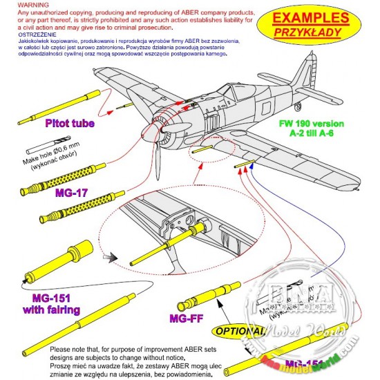 Armament for 1/48 German Focke-Wulf Fw-190 Versions A2 up to A6 Armament for 1/48 German Focke-Wulf Fw-190 Versions A2 up to A6