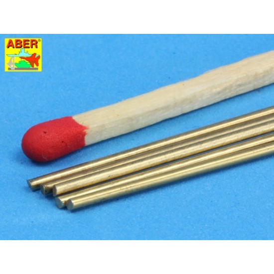 Brass Round Rods - D: 1.0mm; Length: 250mm (x5pcs) Brass Round Rods - D: 1.0mm; Length: 250mm (x5pcs)