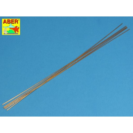 Brass Round Rods - D: 1.0mm; Length: 250mm (x5pcs) Brass Round Rods - D: 1.0mm; Length: 250mm (x5pcs)