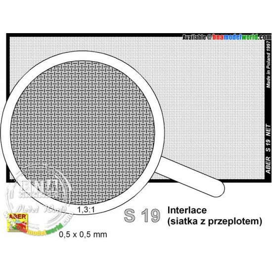 Net with Interlaced Mesh 0.5mm x 0.5mm (Dimensions: 75mm x 42mm) Net with Interlaced Mesh 0.5mm x 0.5mm (Dimensions: 75mm x 42mm)