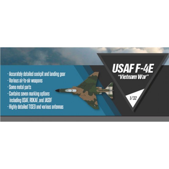 1/32 Vietnam War USAF McDonnell Douglas F-4E Phantom II 1/32 Vietnam War USAF McDonnell Douglas F-4E Phantom II