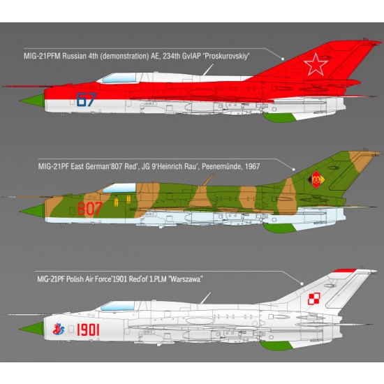 1/48 Russian Air Force MiG-21PF Fishbed-D Mikoyan-Gurevich 1/48 Russian Air Force MiG-21PF Fishbed-D Mikoyan-Gurevich