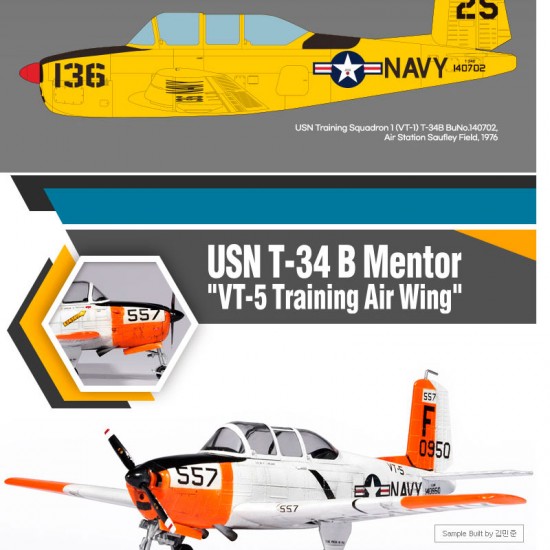 1/48 USN Beechcraft T-34B Mentor VT-5 Training Air Wing 1/48 USN Beechcraft T-34B Mentor VT-5 Training Air Wing