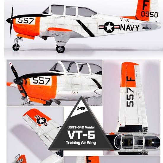 1/48 USN Beechcraft T-34B Mentor VT-5 Training Air Wing 1/48 USN Beechcraft T-34B Mentor VT-5 Training Air Wing