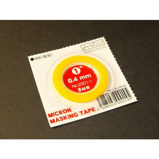0.4mm Micron Masking Tape (Length: 8 metres) 0.4mm Micron Masking Tape (Length: 8 metres)