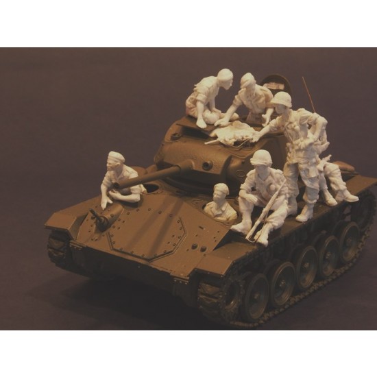 1/35 French Foreign Legion Crew for M24 Chaffee in Dien Bien Phu, Indochina (7 Figures) 1/35 French Foreign Legion Crew for M24 Chaffee in Dien Bien Phu, Indochina (7 Figures)