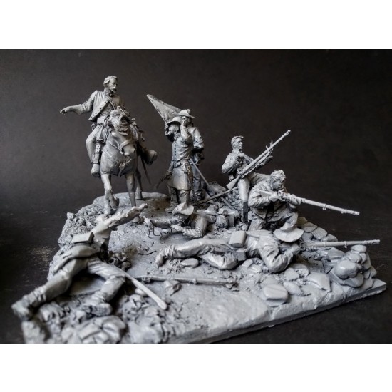 54mm Scale American Civil War Battle of Cedar Creek 1864 (8 figures w/base & low wall) 54mm Scale American Civil War Battle of Cedar Creek 1864 (8 figures w/base & low wall)