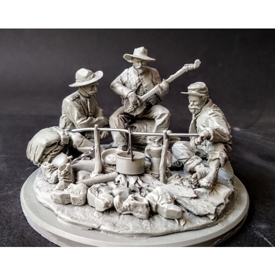 75mm Scale Confederates at Rest Vignette 75mm Scale Confederates at Rest Vignette