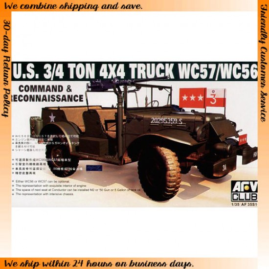 1/35 US 3/4 ton 4x4 Truck WC57/WC56 (Command & Reconnaissance) 1/35 US 3/4 ton 4x4 Truck WC57/WC56 (Command & Reconnaissance)