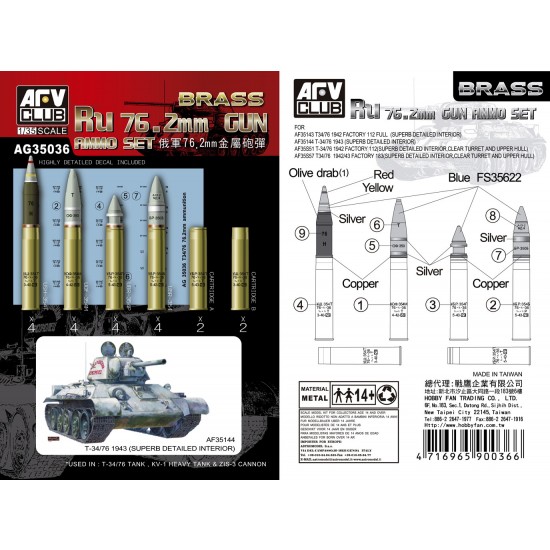 1/35 Russian 76.2mm Gun Ammo Set 1/35 Russian 76.2mm Gun Ammo Set