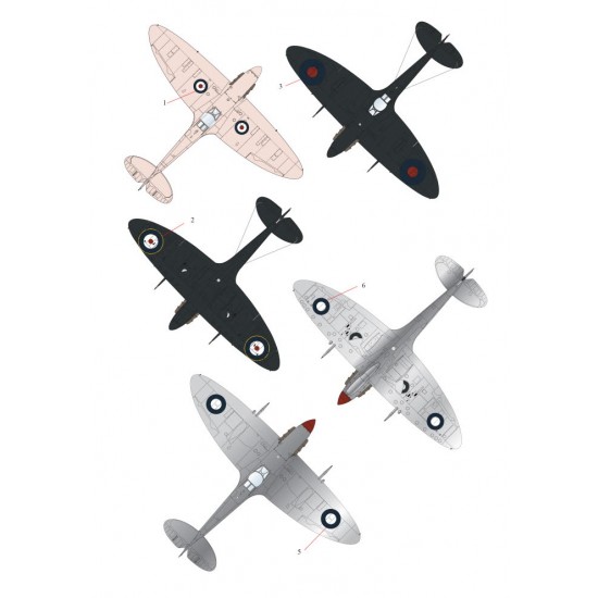 1/32 Monotone Spitfires Decals 1/32 Monotone Spitfires Decals