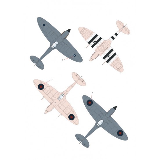 1/32 Monotone Spitfires Decals 1/32 Monotone Spitfires Decals