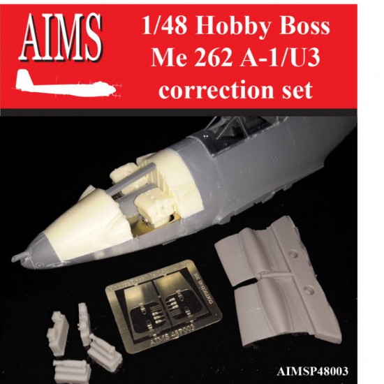 1/48 Messerschmitt Me-262A1/U3 Correction set for Hobby Boss kits