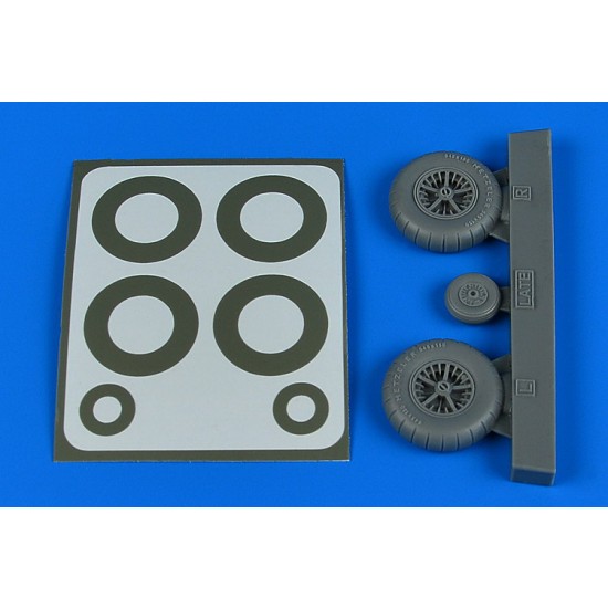 1/32 Messerschmitt Bf 108 Taifun Wheels & Paint Masks Late for Eduard kits 1/32 Messerschmitt Bf 108 Taifun Wheels & Paint Masks Late for Eduard kits