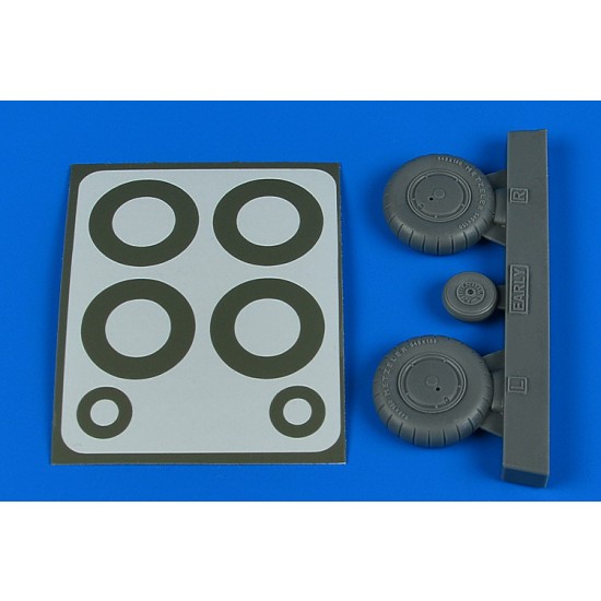 1/32 Messerschmitt Bf 108 Taifun Wheels & Paint Masks Early for Eduard kits 1/32 Messerschmitt Bf 108 Taifun Wheels & Paint Masks Early for Eduard kits