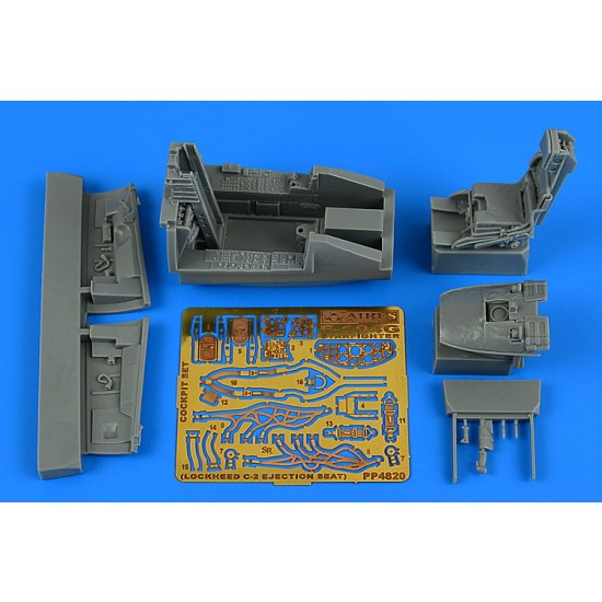 1/48 Lockheed F-104G Starfighter Cockpit Set w/C-2 Ejection Seat for Kinetic kits 1/48 Lockheed F-104G Starfighter Cockpit Set w/C-2 Ejection Seat for Kinetic kits