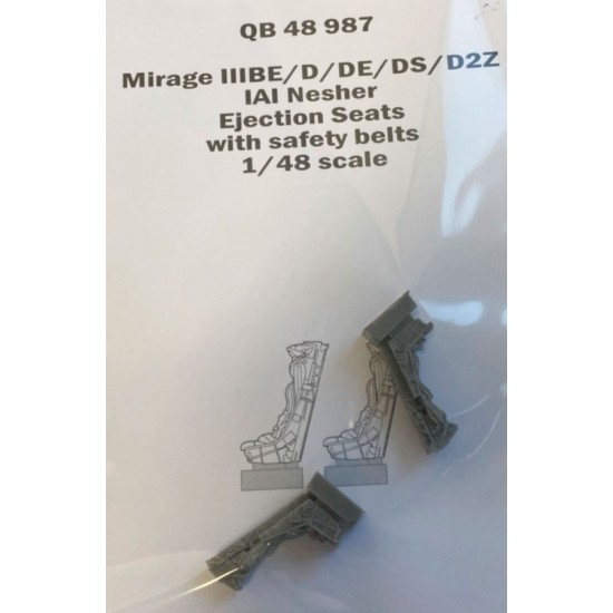 1/48 Dassault Mirage IIIBE/D/DE/DS/D2Z IAI Nesher Ejection Seats with Safety Belts 1/48 Dassault Mirage IIIBE/D/DE/DS/D2Z IAI Nesher Ejection Seats with Safety Belts