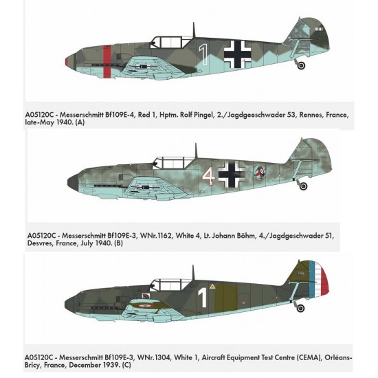 1/48 Messerschmitt Bf109E-3/E-4 1/48 Messerschmitt Bf109E-3/E-4